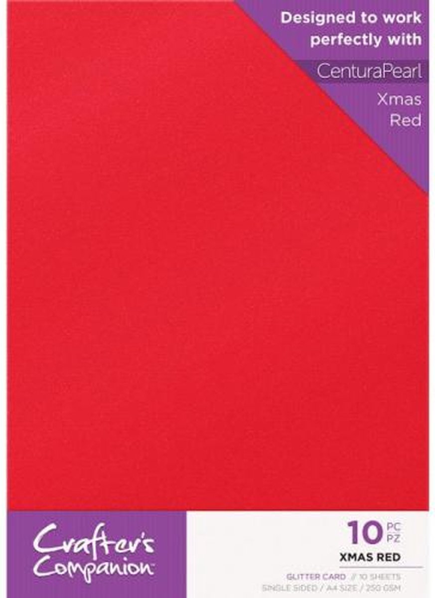 Glitter Card A4 Xmas Red (CPG10-XRED)